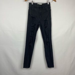 Garage Black Distressed Jeans 1